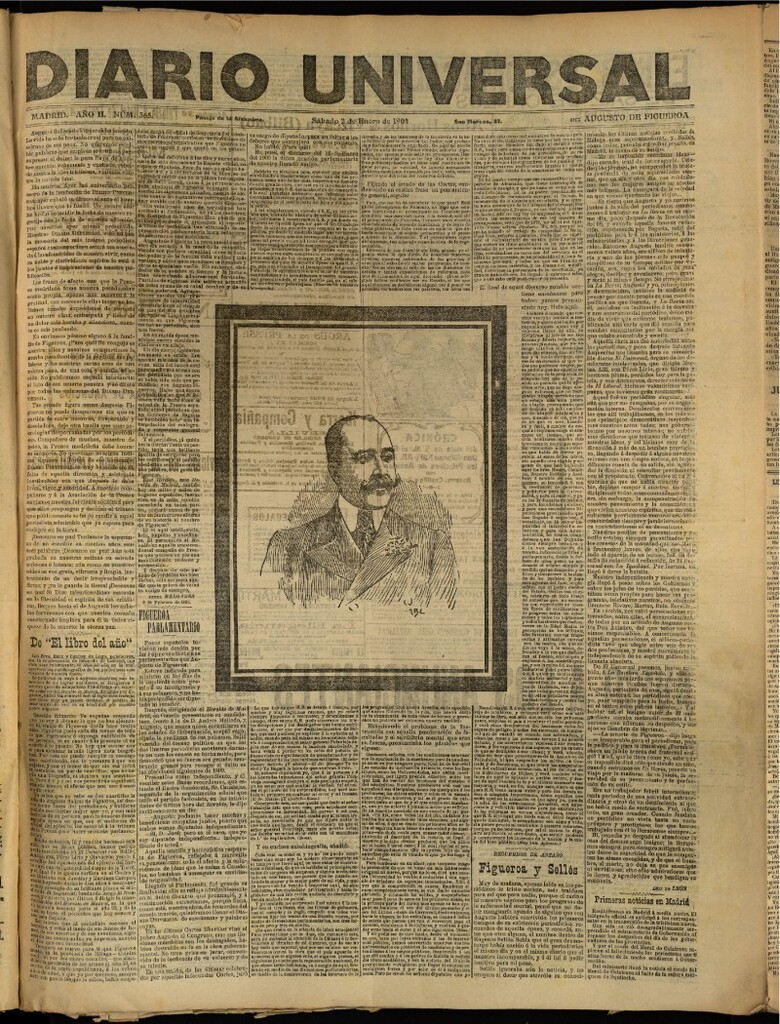 Miniatura de Diario Universal del 2 de enero de 1904, edición de tarde