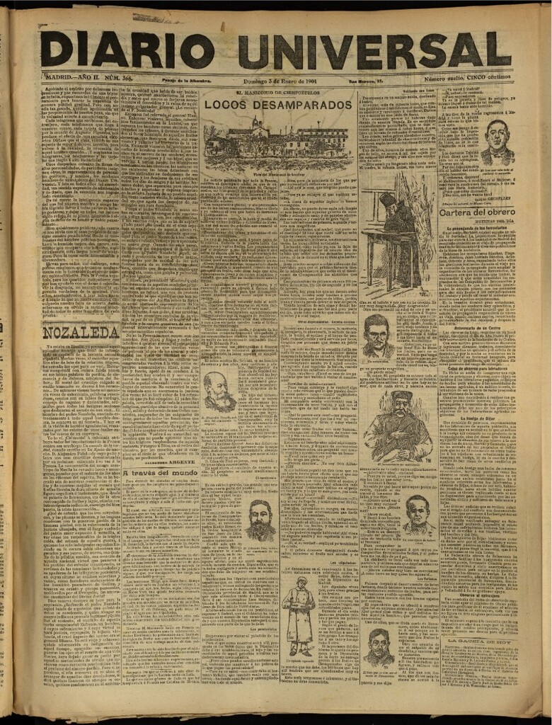 Miniatura de Diario Universal del 3 de enero de 1904, edición de tarde