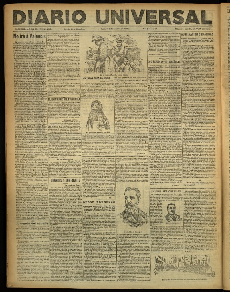 Miniatura de Diario Universal del 4 de enero de 1904, edición de noche