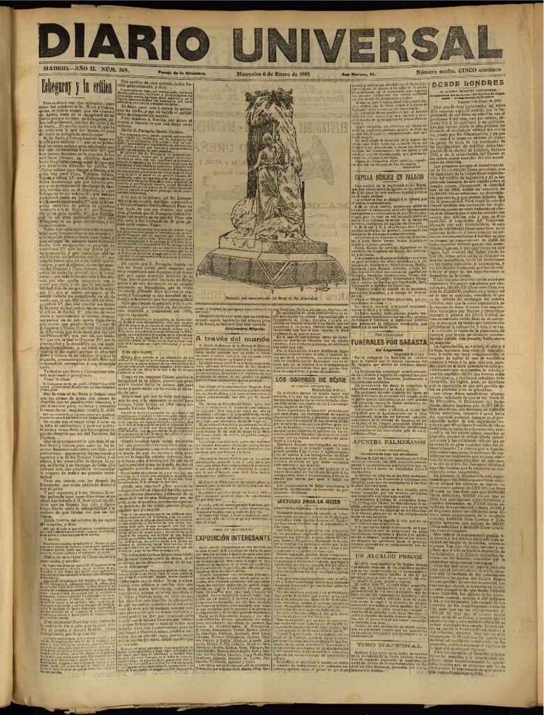 Miniatura de Diario Universal del 6 de enero de 1904, edición de tarde