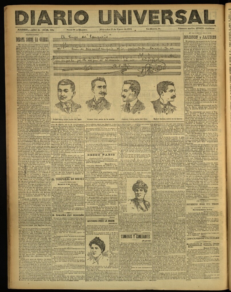 Miniatura de Diario Universal del 13 de enero de 1904, edición de noche