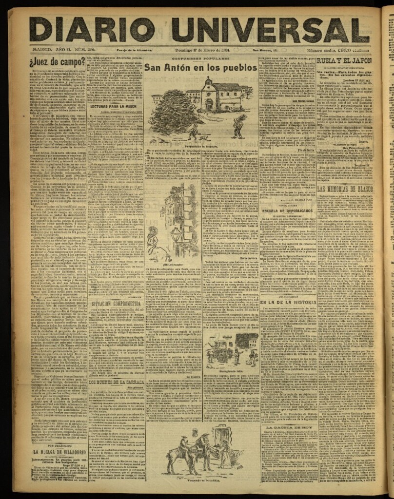Miniatura de Diario Universal del 17 de enero de 1904, edición de noche