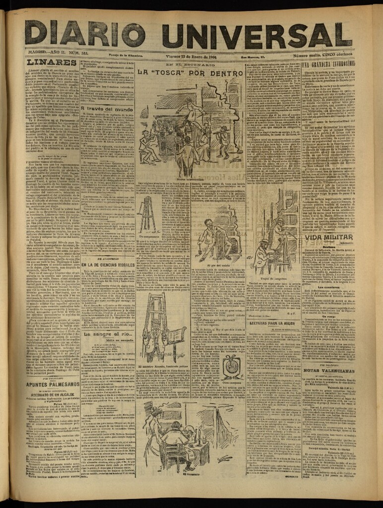 Miniatura de Diario Universal del 22 de enero de 1904, edición de tarde