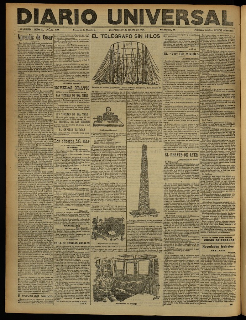 Miniatura de Diario Universal del 27 de enero de 1904, edición de noche