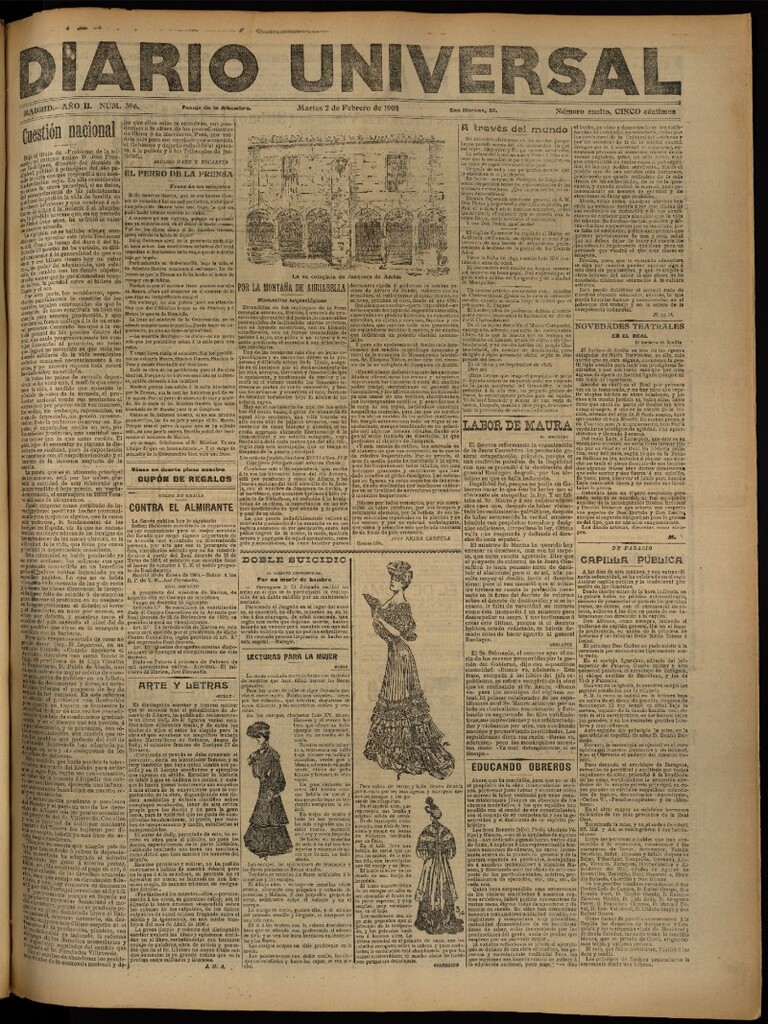 Miniatura de Diario Universal del 2 de febrero de 1904, edición de noche