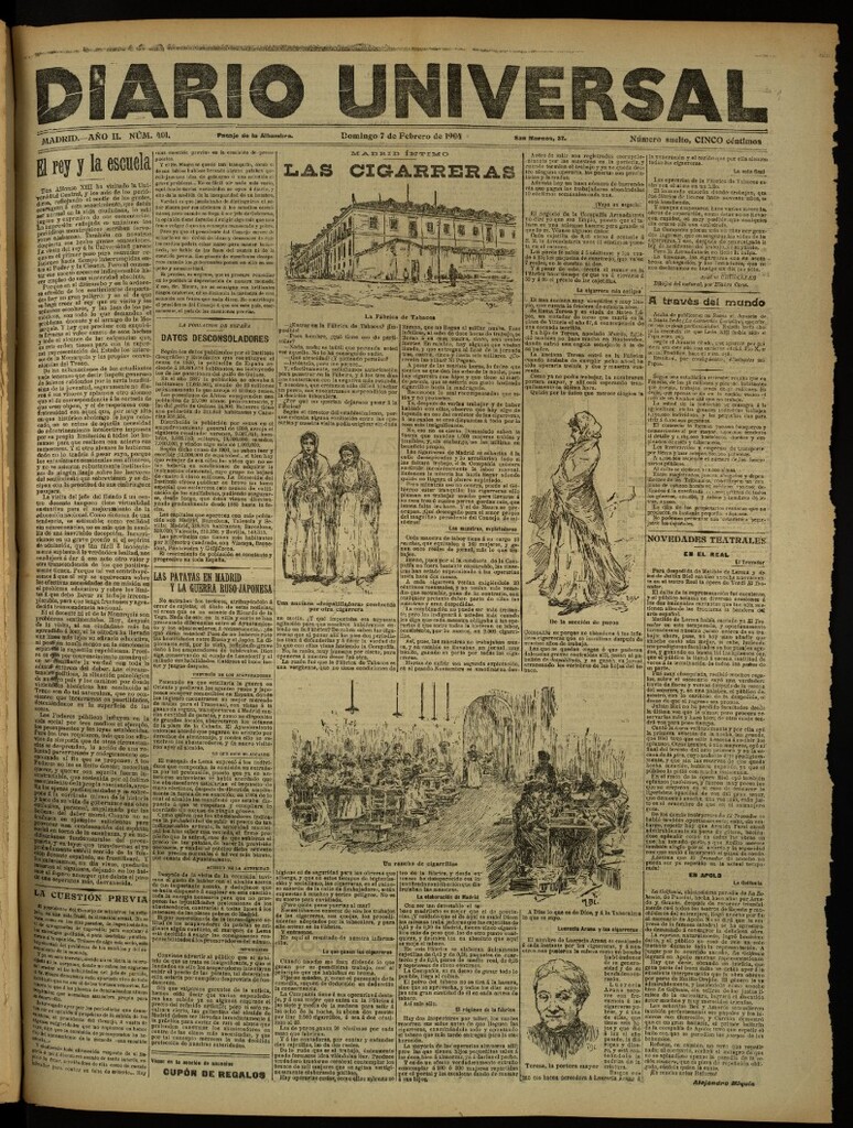 Miniatura de Diario Universal del 7 de febrero de 1904, edición de tarde