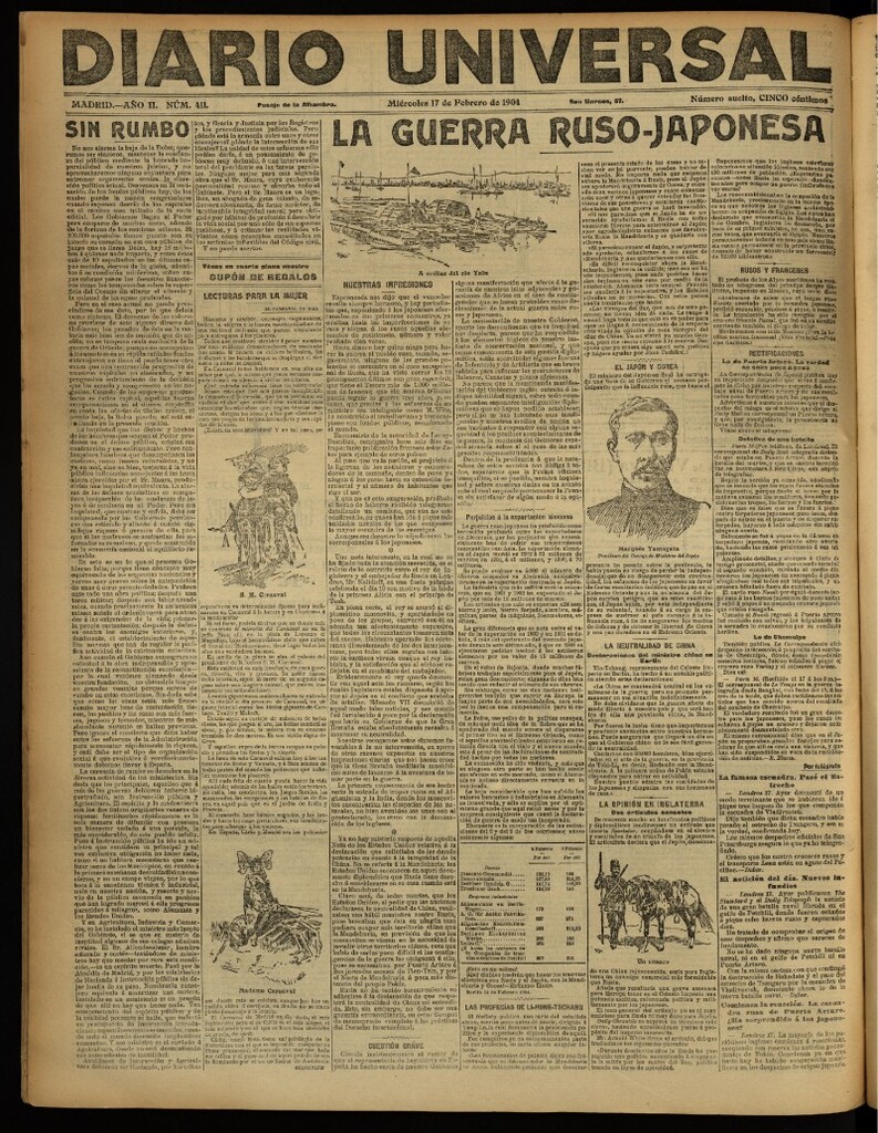 Miniatura de Diario Universal del 17 de febrero de 1904, edición de noche