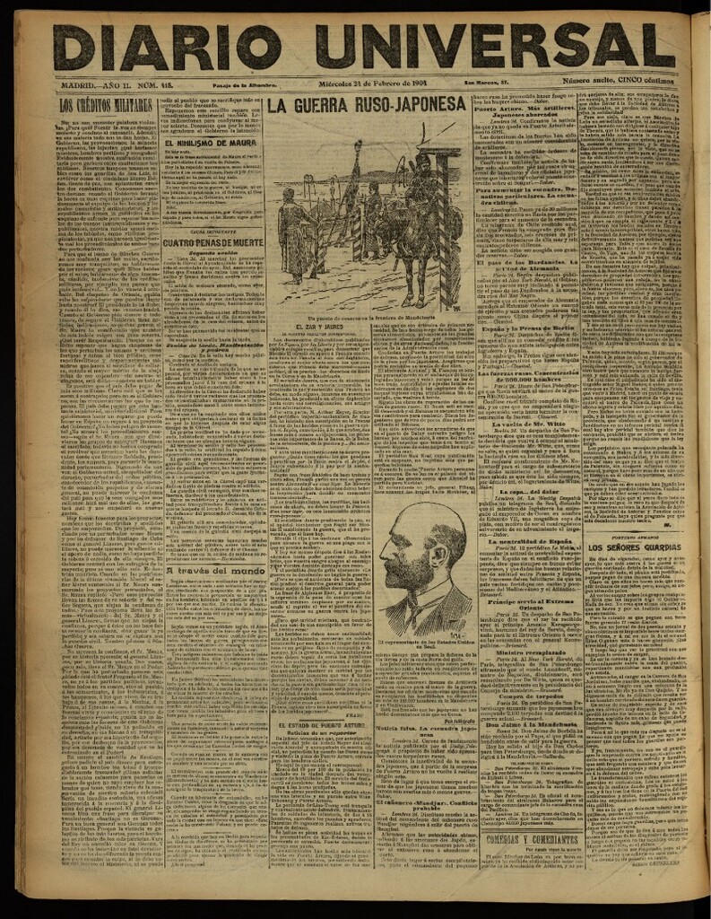 Miniatura de Diario Universal del 24 de febrero de 1904, edición de noche