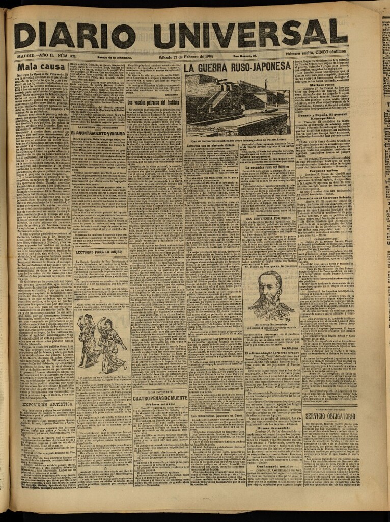 Miniatura de Diario Universal del 27 de febrero de 1904, edición de tarde