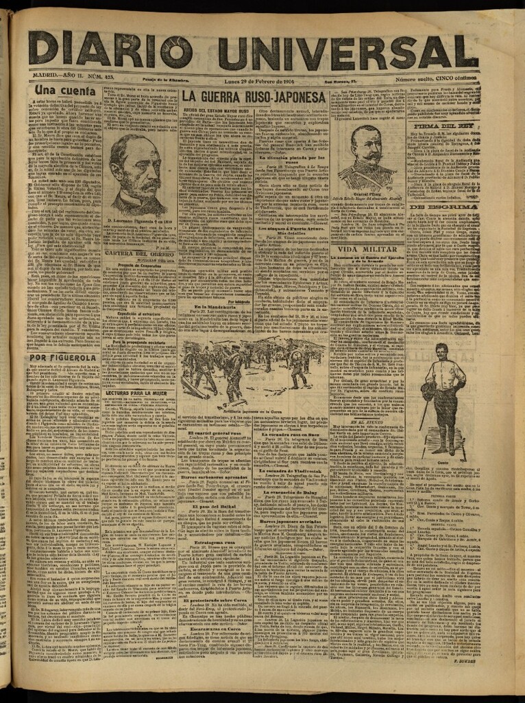 Miniatura de Diario Universal del 29 de febrero de 1904, edición de tarde