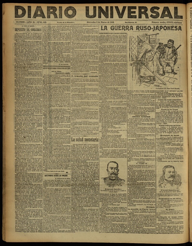 Miniatura de Diario Universal del 2 de marzo de 1904, edición de noche