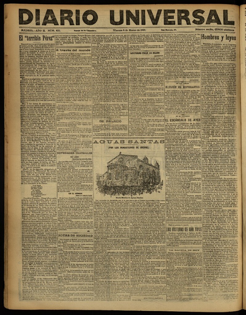 Miniatura de Diario Universal del 4 de marzo de 1904, edición de noche