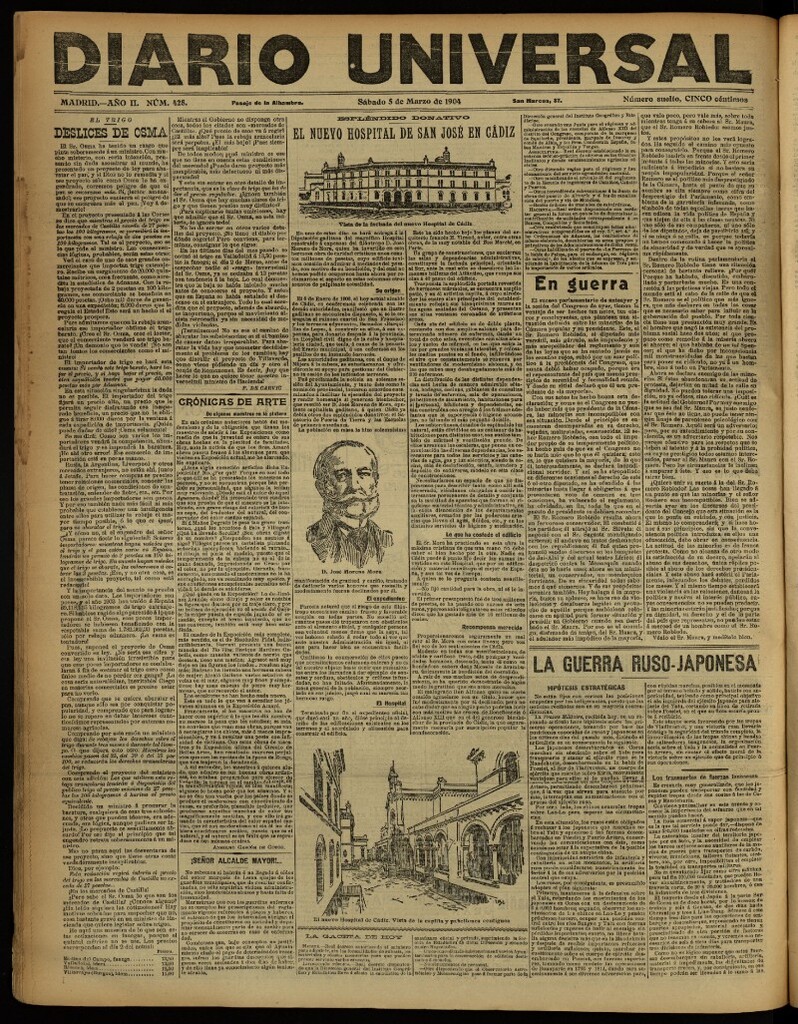 Miniatura de Diario Universal del 5 de marzo de 1904, edición de noche