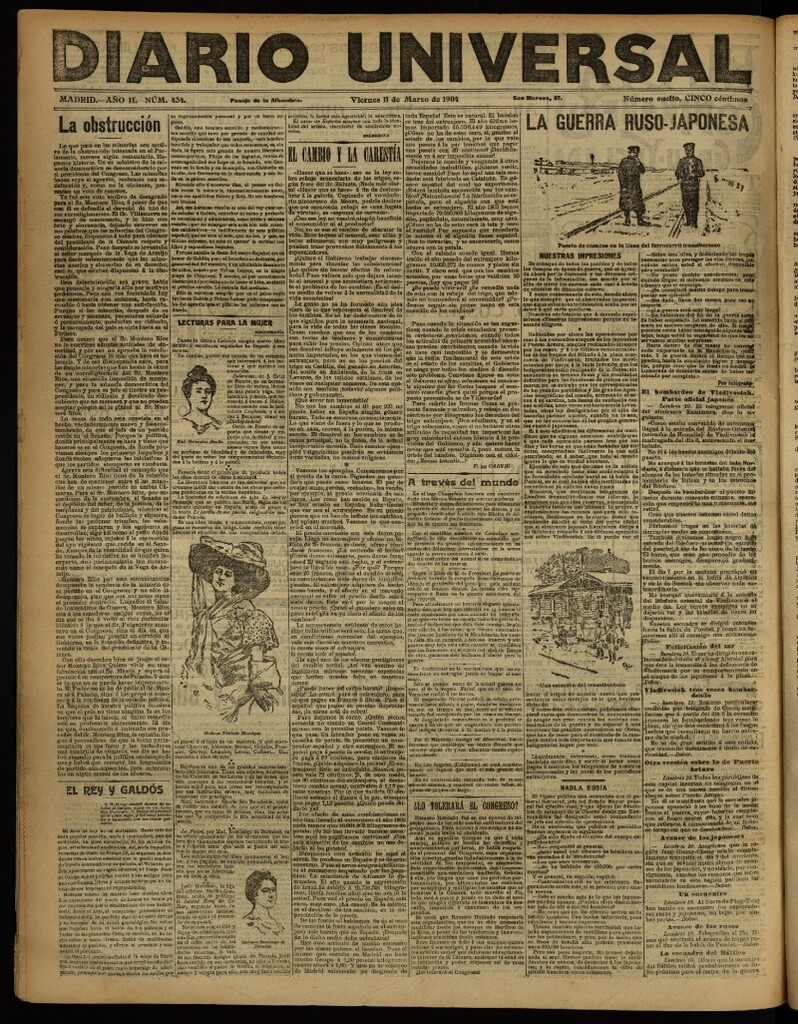 Miniatura de Diario Universal del 11 de marzo de 1904, edición de noche