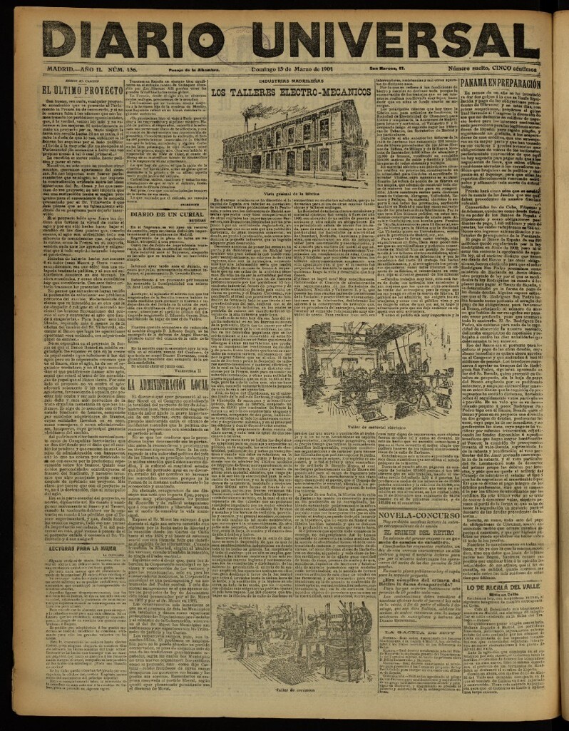 Miniatura de Diario Universal del 13 de marzo de 1904, edición de noche
