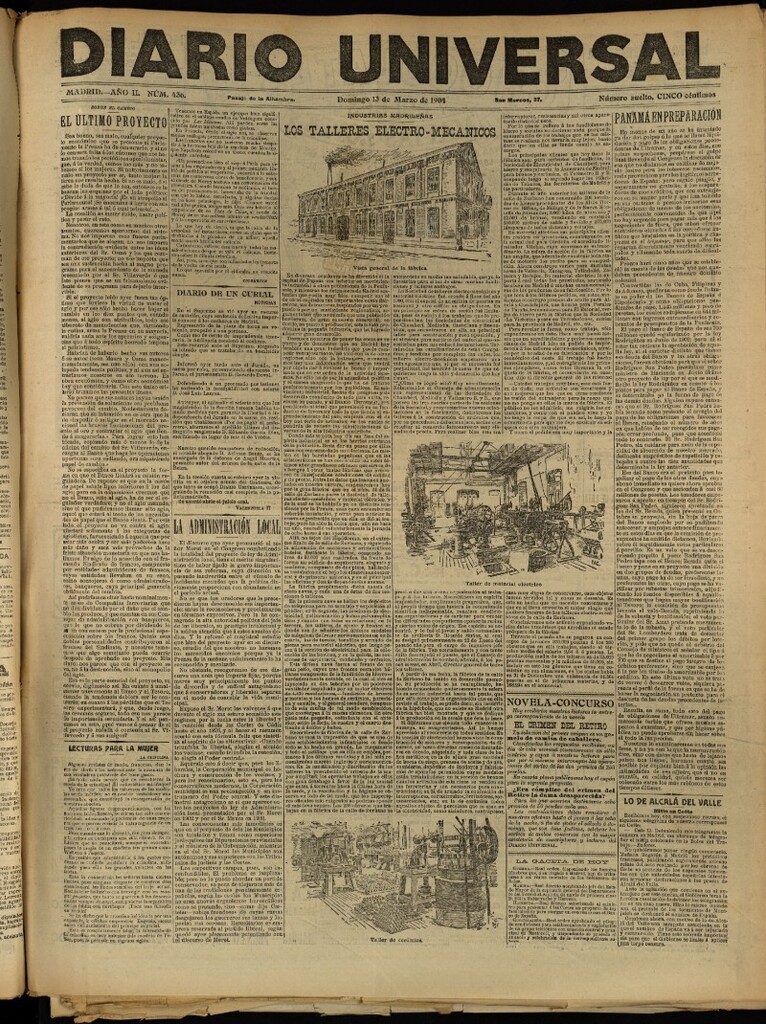 Miniatura de Diario Universal del 13 de marzo de 1904, edición de tarde