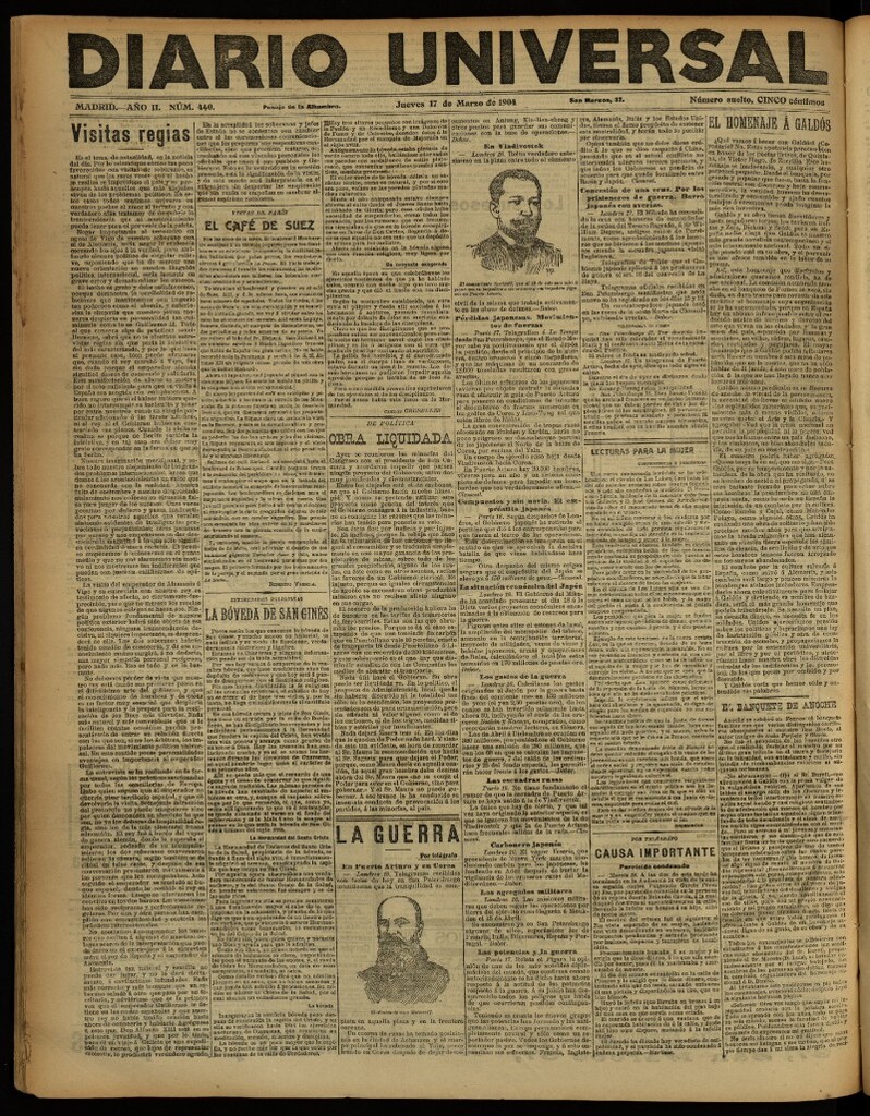 Miniatura de Diario Universal del 17 de marzo de 1904, edición de noche
