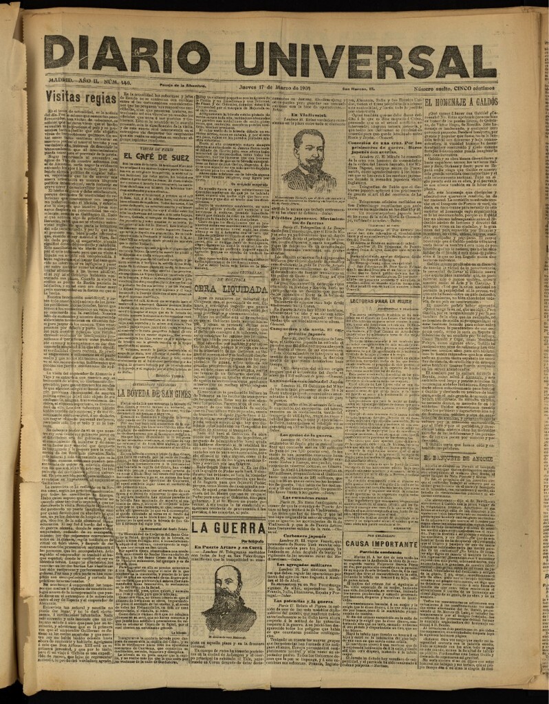Miniatura de Diario Universal del 17 de marzo de 1904, edición de tarde