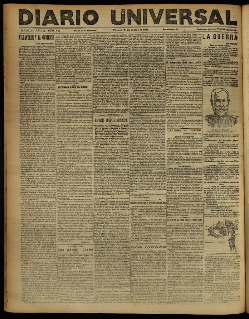 Miniatura de Diario Universal del 18 de marzo de 1904, edición de noche