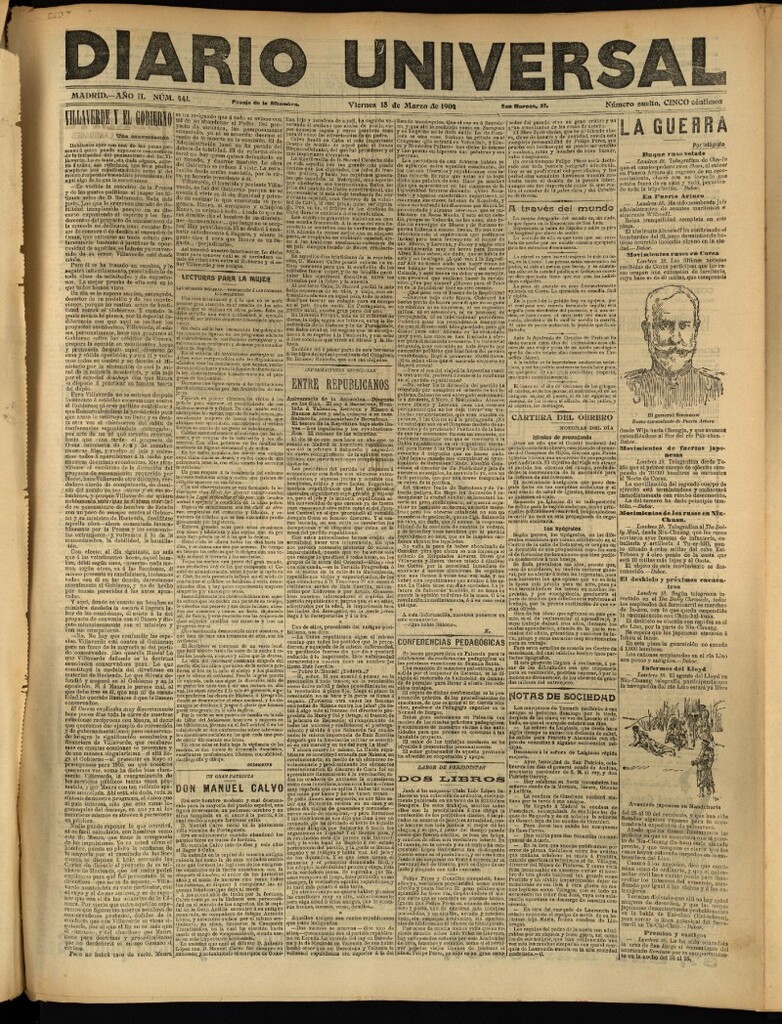 Miniatura de Diario Universal del 18 de marzo de 1904, edición de tarde