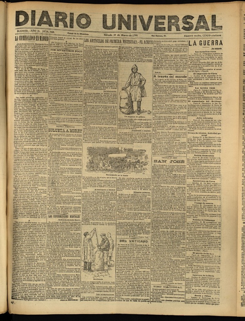 Miniatura de Diario Universal del 19 de marzo de 1904, edición de tarde