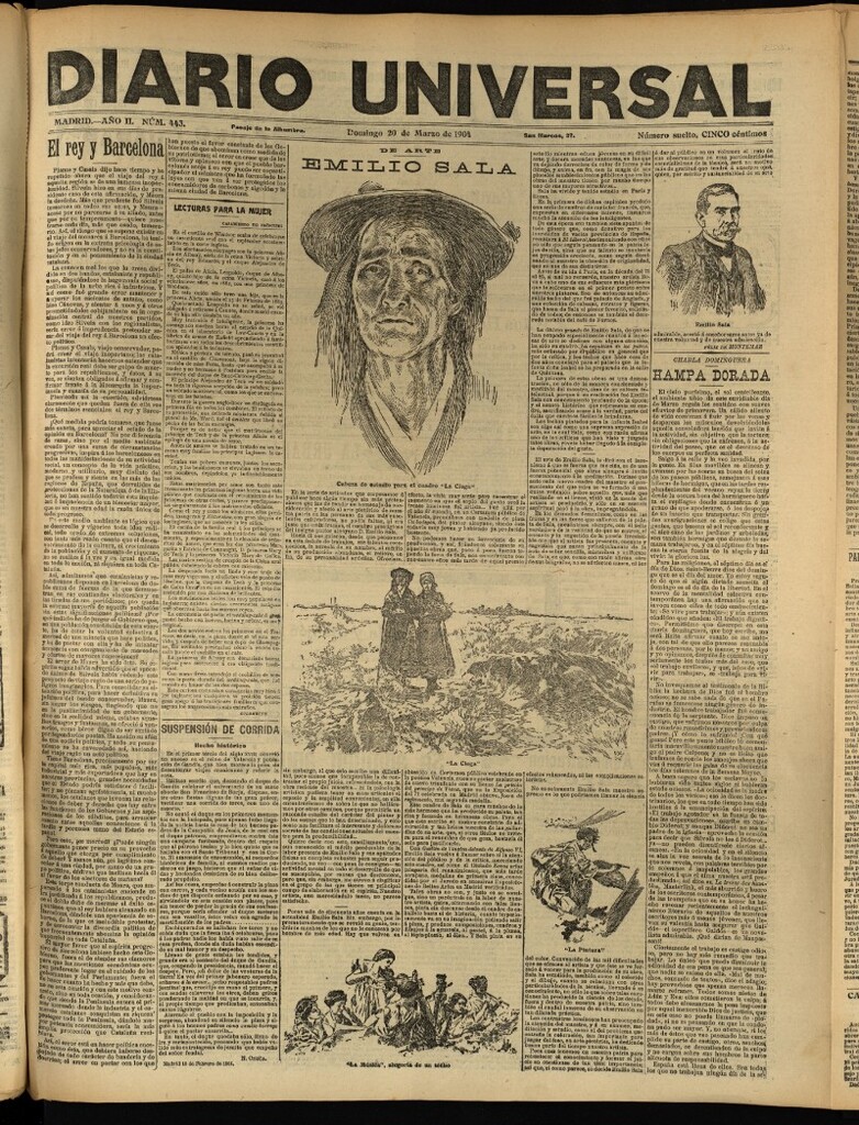 Miniatura de Diario Universal del 20 de marzo de 1904, edición de tarde