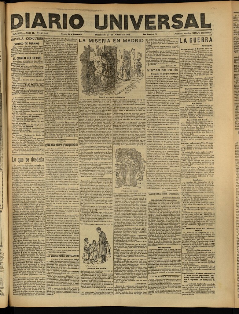 Miniatura de Diario Universal del 23 de marzo de 1904, edición de tarde