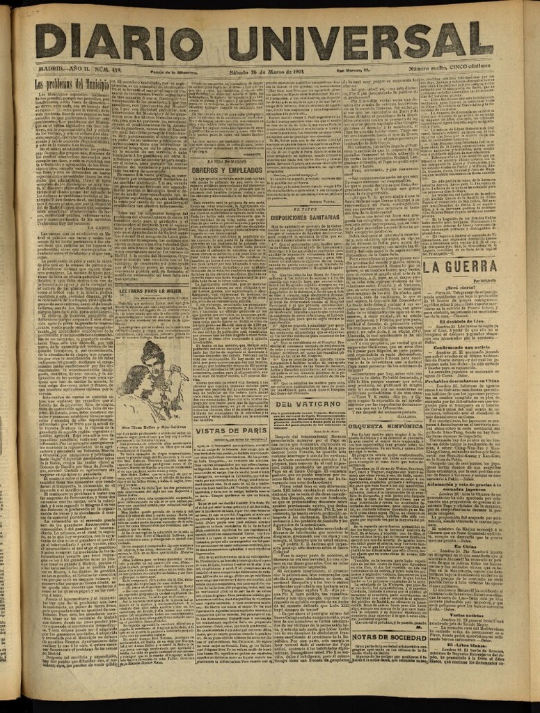 Miniatura de Diario Universal del 26 de marzo de 1904, edición de tarde