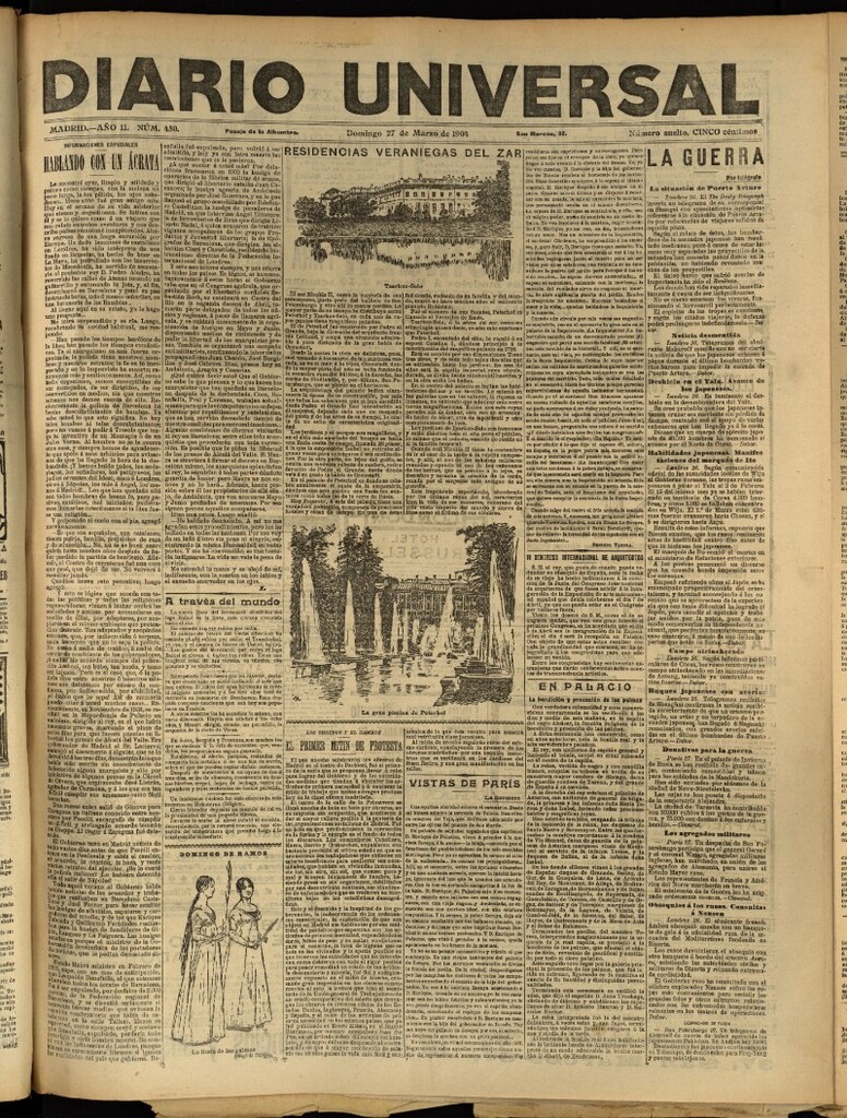 Miniatura de Diario Universal del 27 de marzo de 1904, edición de tarde