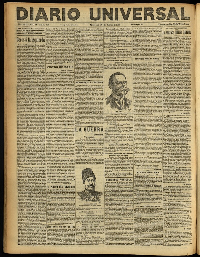 Miniatura de Diario Universal del 30 de marzo de 1904, edición de noche