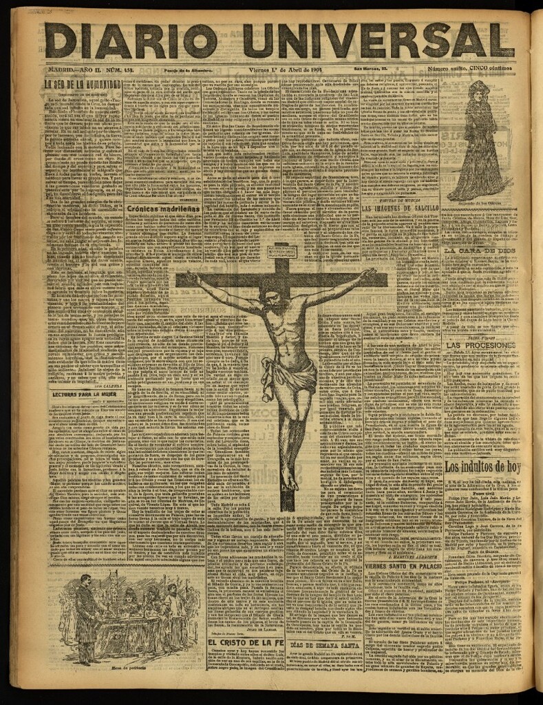 Miniatura de Diario Universal del 1 de abril de 1904, edición de noche