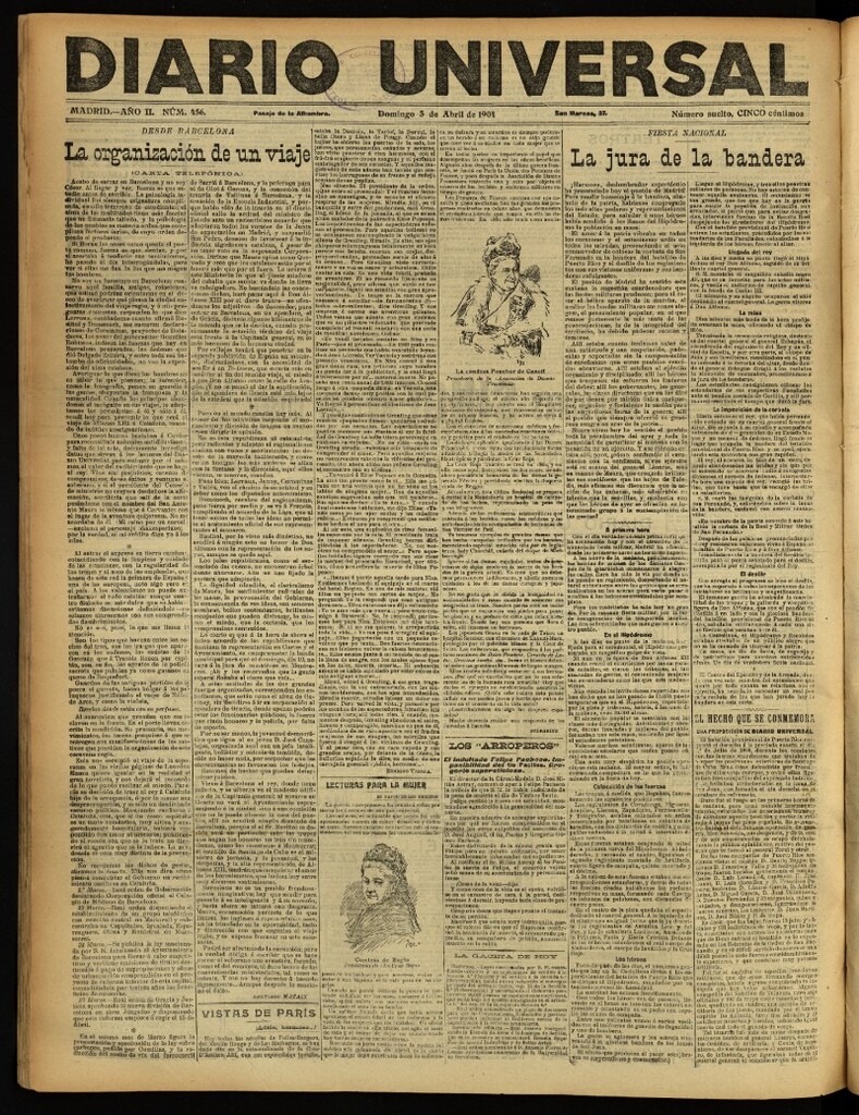Miniatura de Diario Universal del 3 de abril de 1904, edición de noche