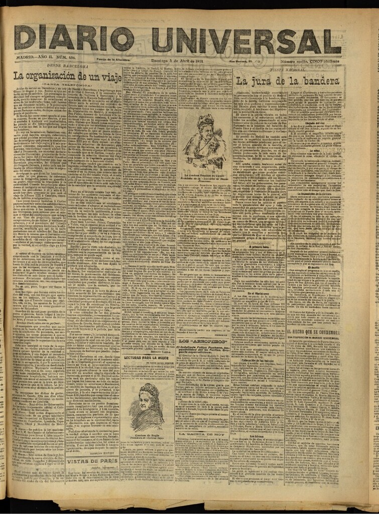 Miniatura de Diario Universal del 3 de abril de 1904, edición de tarde