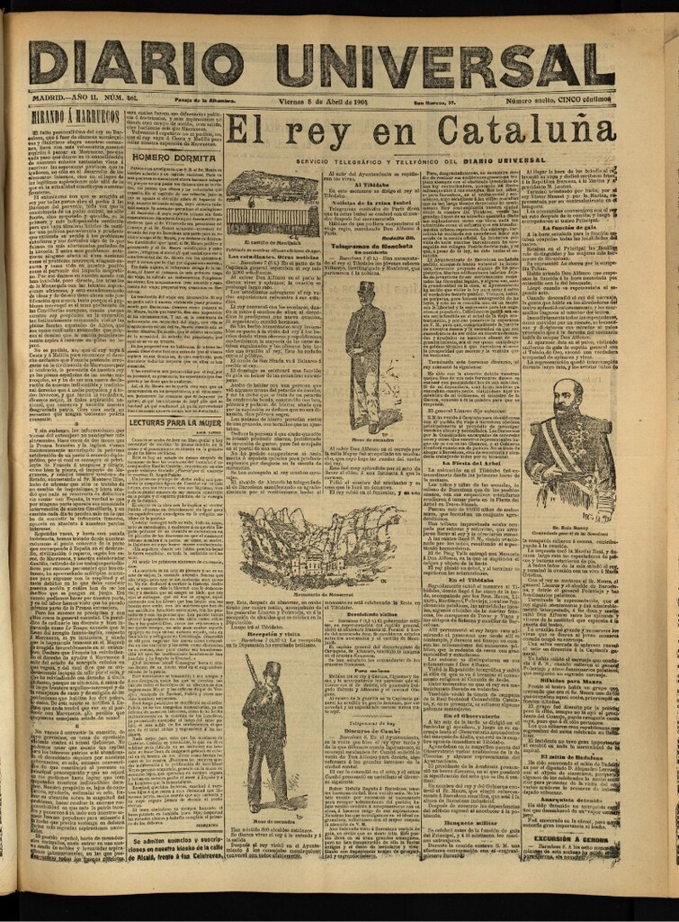 Miniatura de Diario Universal del 8 de abril de 1904, edición de tarde
