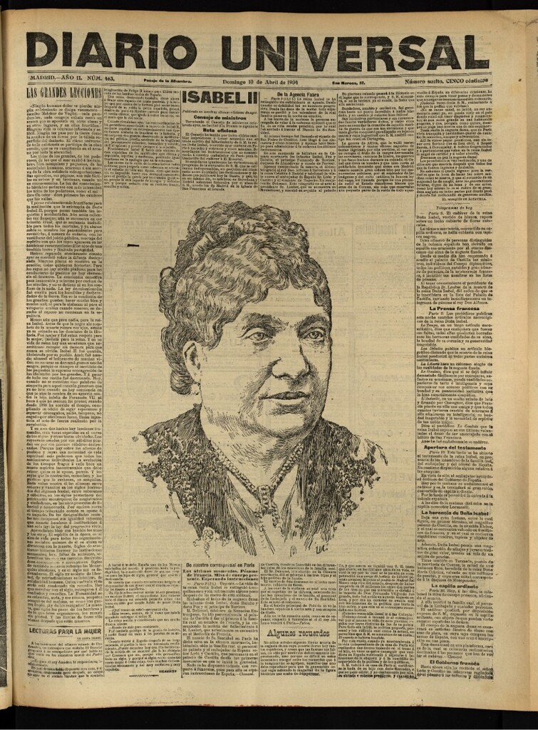 Miniatura de Diario Universal del 10 de abril de 1904, edición de tarde