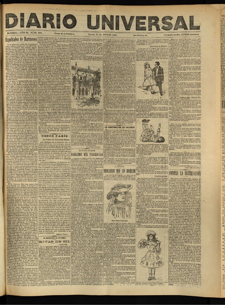 Miniatura de Diario Universal del 11 de abril de 1904, edición de tarde