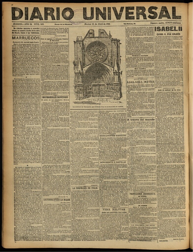 Miniatura de Diario Universal del 12 de abril de 1904, edición de noche