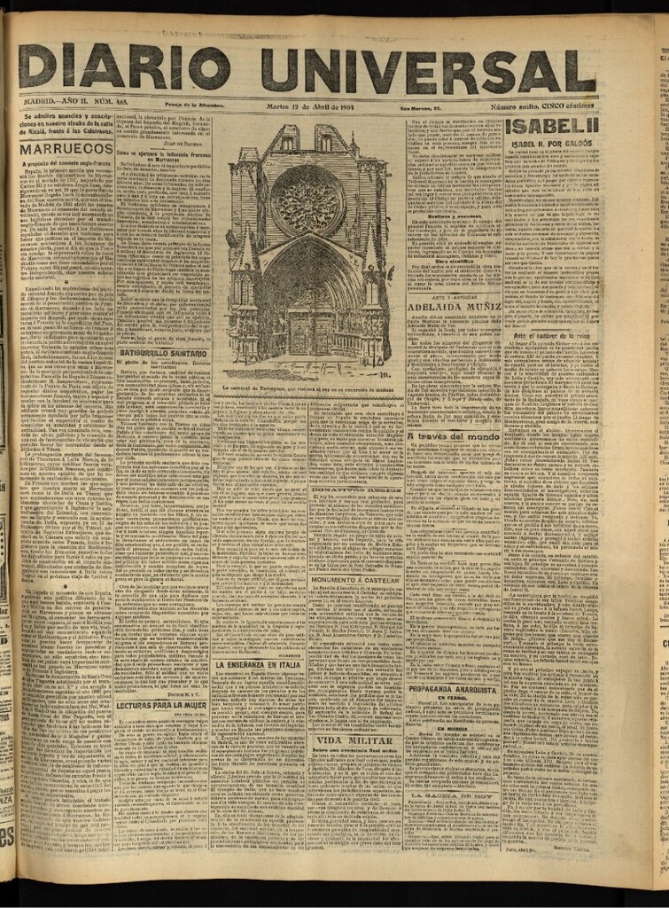 Miniatura de Diario Universal del 12 de abril de 1904, edición de tarde