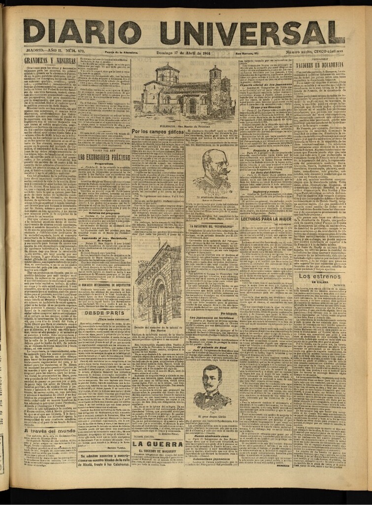 Miniatura de Diario Universal del 17 de abril de 1904, edición de tarde