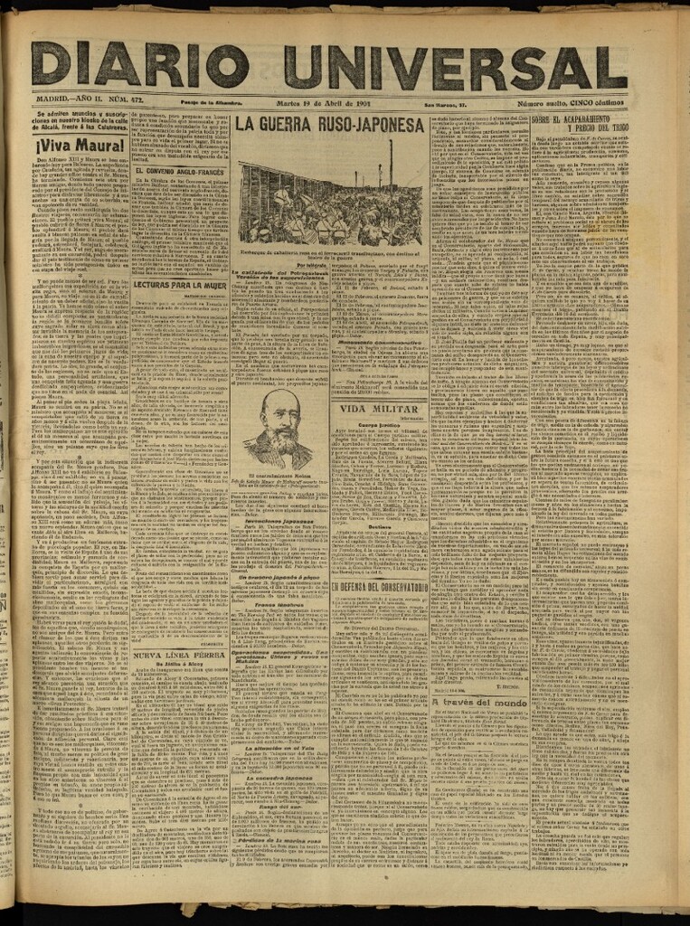 Miniatura de Diario Universal del 19 de abril de 1904, edición de tarde