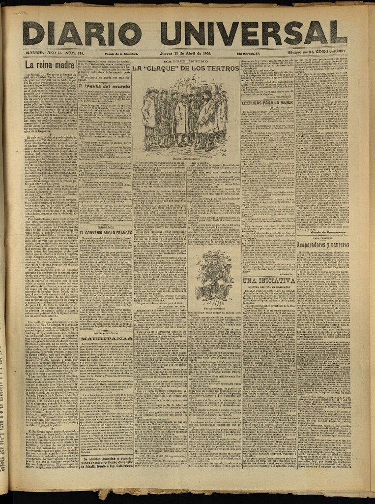 Miniatura de Diario Universal del 21 de abril de 1904, edición de tarde