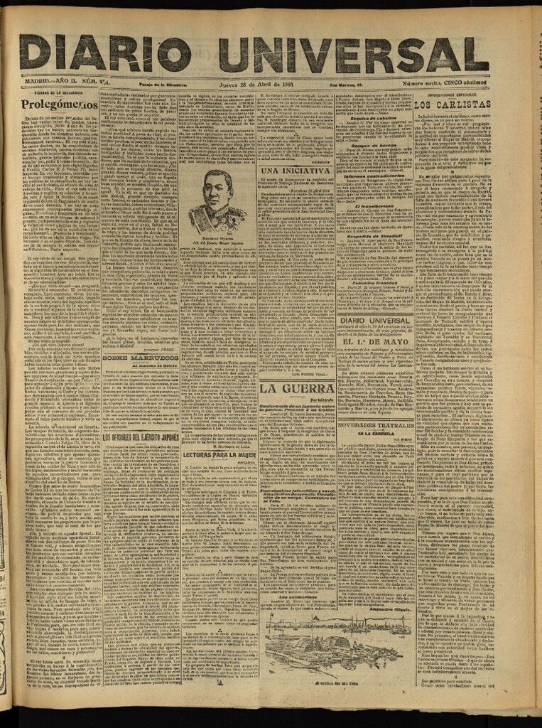 Miniatura de Diario Universal del 28 de abril de 1904, edición de tarde