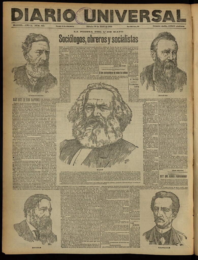 Miniatura de Diario Universal del 30 de abril de 1904, edición de noche