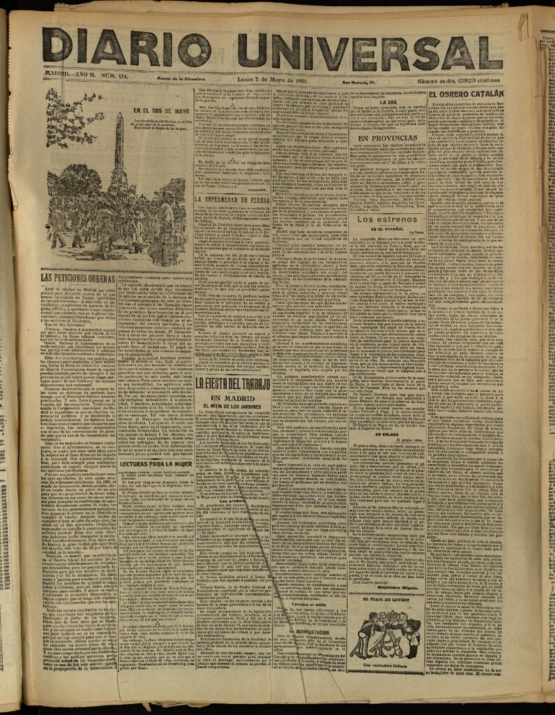 Miniatura de Diario Universal del 2 de mayo de 1904, edición de tarde