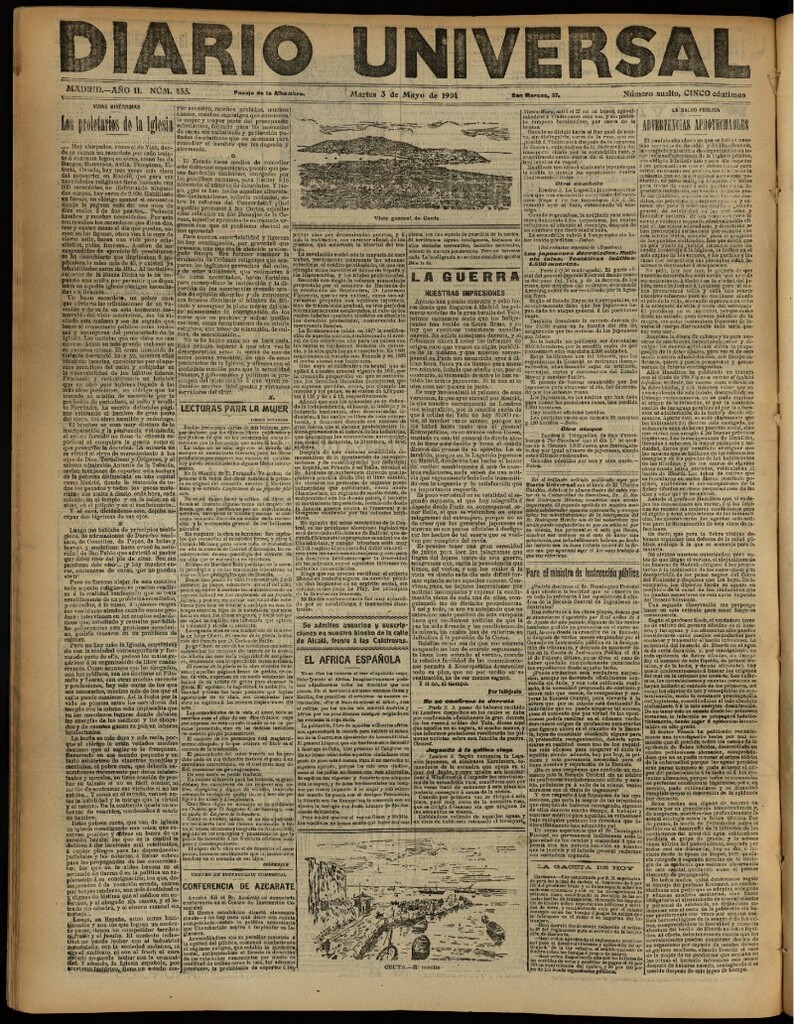 Miniatura de Diario Universal del 3 de mayo de 1904, edición de noche