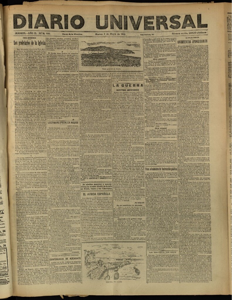 Miniatura de Diario Universal del 3 de mayo de 1904, edición de tarde