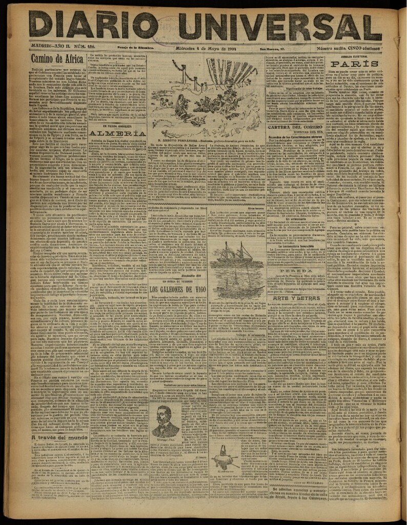 Miniatura de Diario Universal del 4 de mayo de 1904, edición de noche