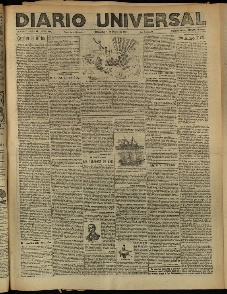 Miniatura de Diario Universal del 4 de mayo de 1904, edición de tarde