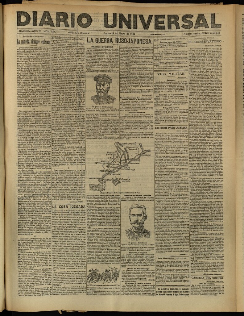 Miniatura de Diario Universal del 5 de mayo de 1904, edición de tarde