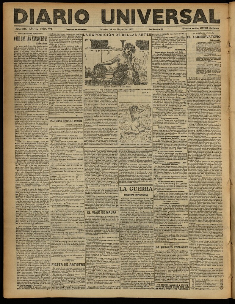 Miniatura de Diario Universal del 10 de mayo de 1904, edición de noche